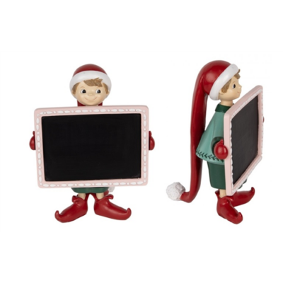 Elf manó felírótáblával - Karácsonyi dekoráció