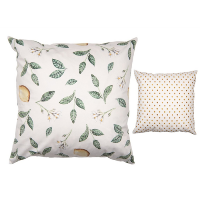 Párnahuzat 45x45cm Lemons &amp; Leafs