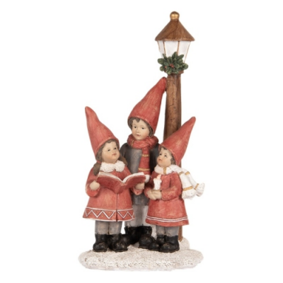 Villanyoszlop alatt éneklő gyerekek - Karácsonyi dekoráció