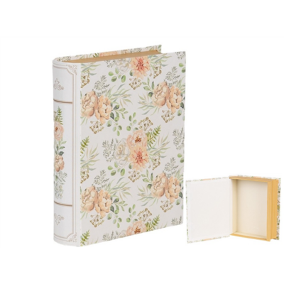 Halvány rózsás karton könyv formájú doboz