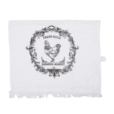 Konyhai kéztörlő 40x66cm Fekete kakasos