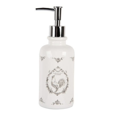 Kerámia folyékony szappan adagoló 350ml Fekete kakasos