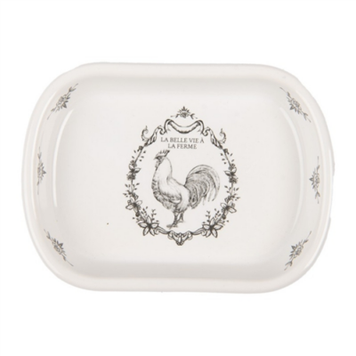 Kerámia szappantartó Fekete kakasos