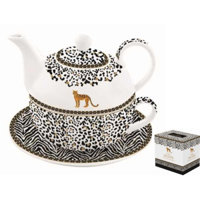 Porcelán egyszemélyes teáskészlet - 350ml - Atmosphere Savana