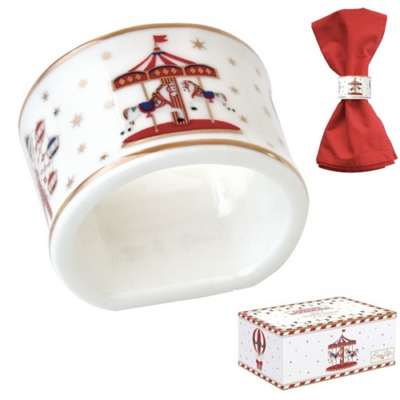 Porcelán szalvétagyűrű 4 db-os szett