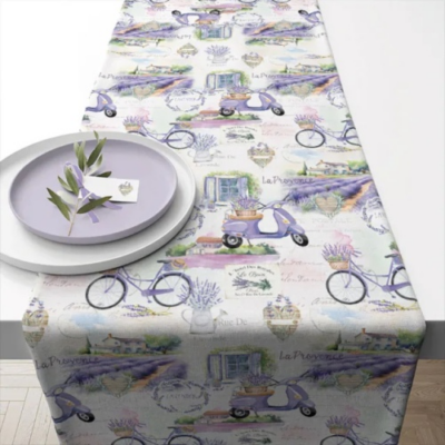 AMB.16620400 La Provence asztali futó 40x150cm,100% pamut