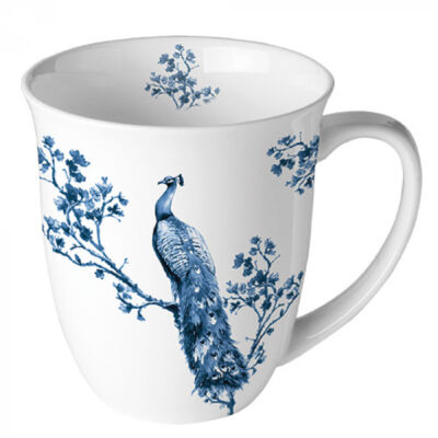 Porcelán bögre - 400ml - Royal Peacock