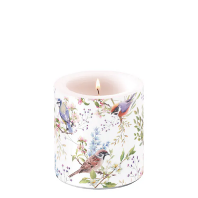 Busy birds átvilágítós gyertya 8x7,5cm