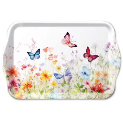 Butterflies in field tálca 13x21cm