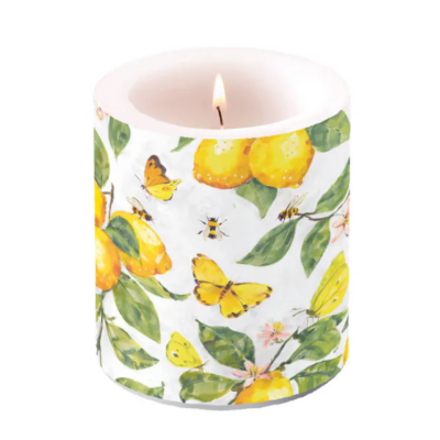 Gyertya - 10x10cm - Fresh lemons