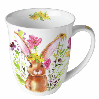 Húsvéti porcelán bögre - 400ml - Girl Bunny