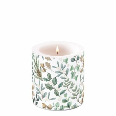 Karácsonyi átvilágítós gyertya 8x7,5cm Collection of leaves