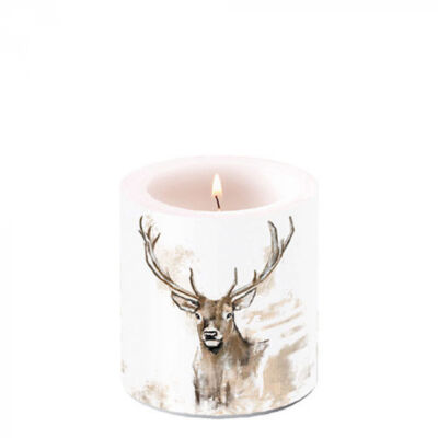 Átvilágítós gyertya - 8x7,5cm - Antlers