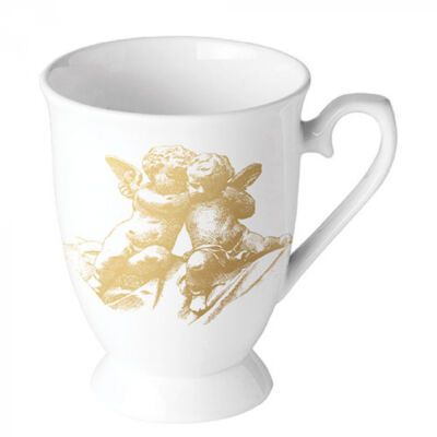 Karácsonyi porcelán bögre - 400ml - Classic Angels Gold