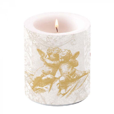 Karácsonyi Átvilágítós Gyertya - Classic Angels Gold - 10x10cm