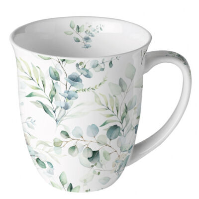 Porcelán bögre - 400ml - Eucalyptus All Over