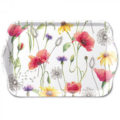 Műanyag tálca - 13x21cm - Poppy meadow