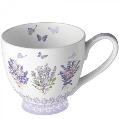 Levendula virágos porcelán bögre 450ml Lovely lavender