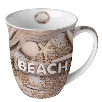 Porcelán bögre - 400ml - Beach Wood