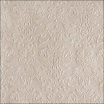 Elegance pearl taupe dombornyomott papírszalvéta 40x40cm, 15db-os