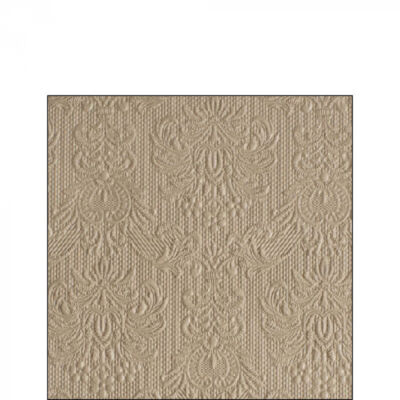 Elegance taupe papírszalvéta 25x25cm, 15db-os