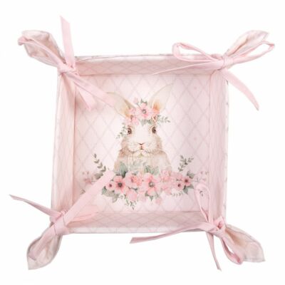 Kenyérkosár - 35x35 - Floral Easter Bunny