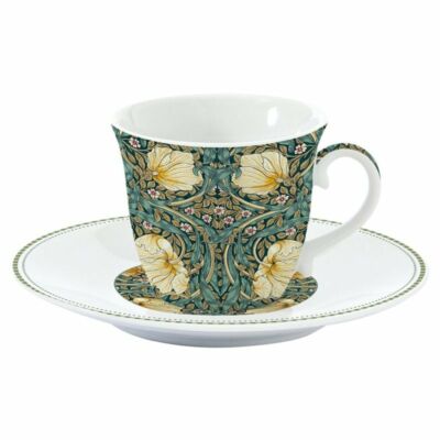 Porcelán teás csésze - 200ml -  William Morris, Black