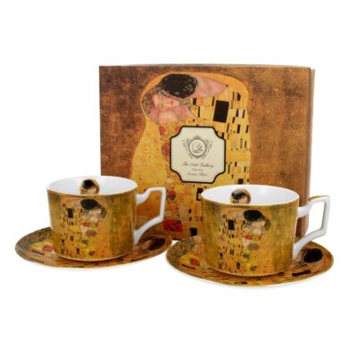 Porcelán teáscsésze szett - 270ml - Klimt: A csók