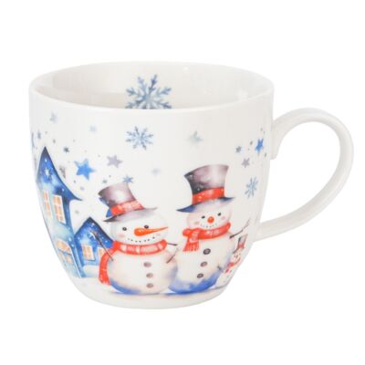 Porcelán bögre 460ml Hóemberek