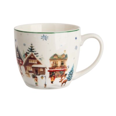 Karácsonyi porcelán bögre 460ml Christmas Village