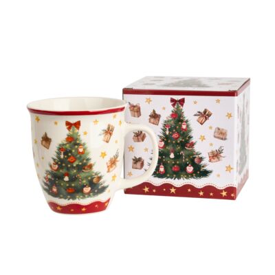 Karácsonyi porcelán bögre 650ml Christmas Tree