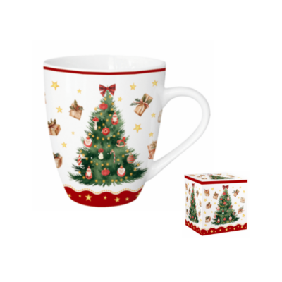 Karácsonyi porcelán bögre 1000ml - Christmas Tree