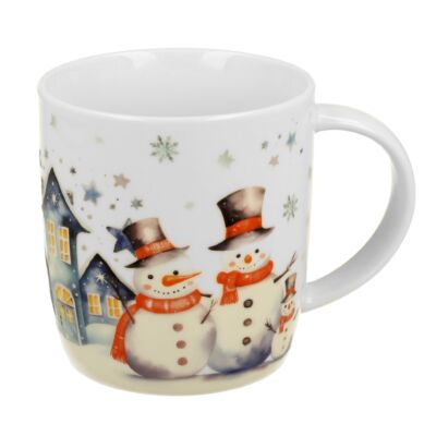 Porcelán bögre 400ml Snowman