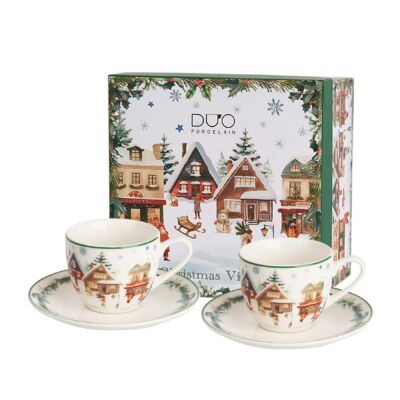 Porcelán csésze szett 270ml Christmas Village