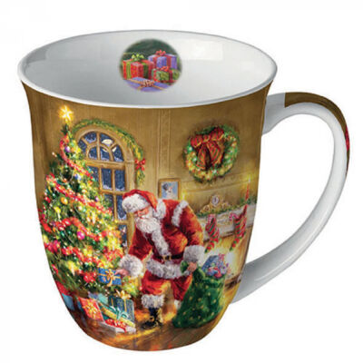 Karácsonyi porcelán bögre - 400ml - Gifts under Christmas tree