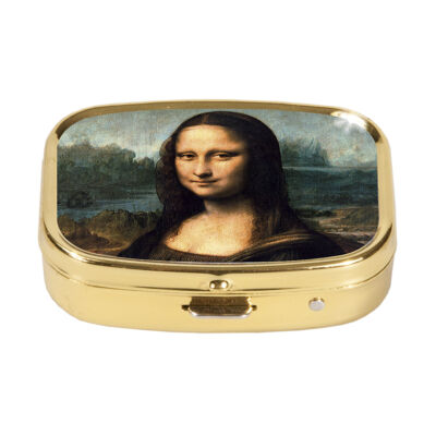 Gyógyszeres fémdoboz - Leonardo da Vinci: Mona Lisa