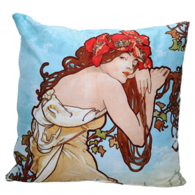 Díszpárna - 50x50cm - Mucha: Nyár