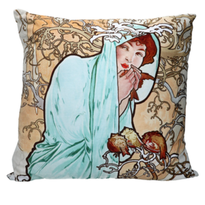 Díszpárna - 50x50cm - Mucha: Tél