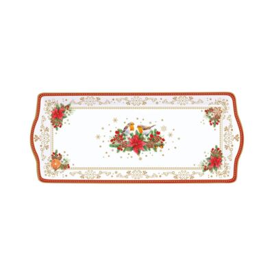 Porcelán tálca - 35x15cm - Christmas Melody