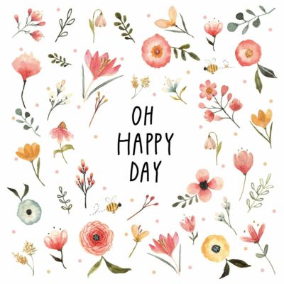 Oh Happy Day papírszalvéta 33x33cm, 20db-os