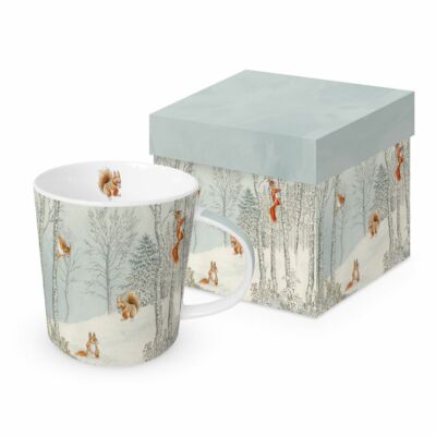 Porcelán bögre 400ml Ecureuil Hiver