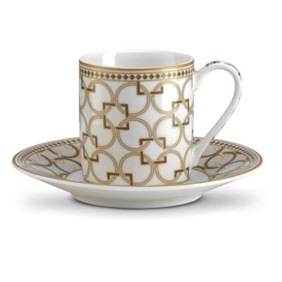 Porcelán kávéscsésze szett - 80ml - Déco