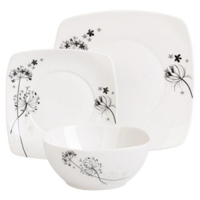 V.B.17130-V4 Franko porcelán étkészlet 18db-os, mélytányér:700ml,lapostányér:27,5cm,desszertes tányér:21,5