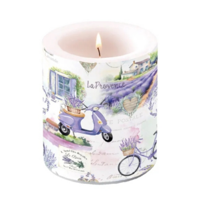 AMB.19320400 La Provence átvilágítós gyertya 10x10cm