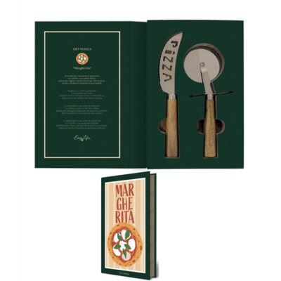 R2S.3264GIFN Pizzavágó készlet 2 db-os, pizzakés és pizzaszeletelő, Gift Novels