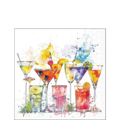 Splashing drinks papírszalvéta 25x25cm, 20db-os