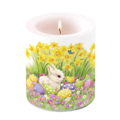 Húsvéti átvilágítós gyertya 10x10cm Easter friends