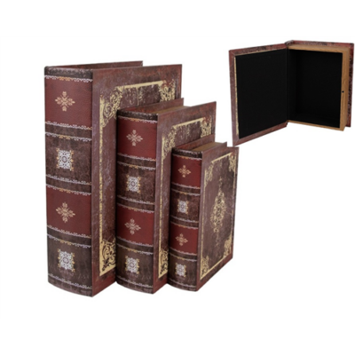 Antikolt mintás fadoboz szett 3 részes