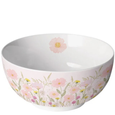 Pastel flowers pink porcelán tál
