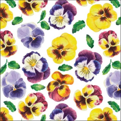 Lots of pansies papírszalvéta 33x33cm, 20db-os